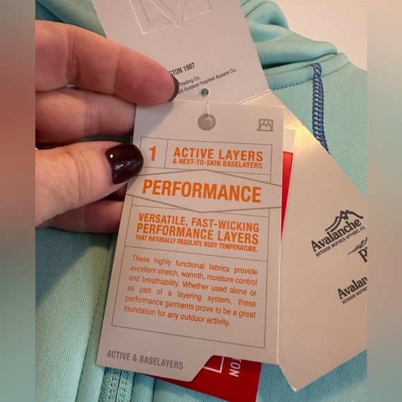 Avalanche Active Full Zip Hoodie Jacket Athletic Mint Green Stitch Trim - Picture 4 of 8